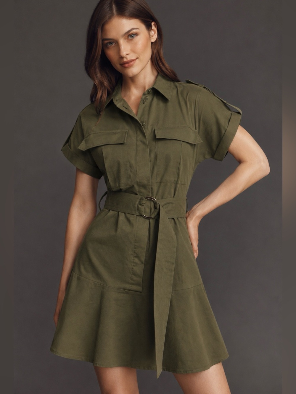 Exquise utility mini silhouette dress